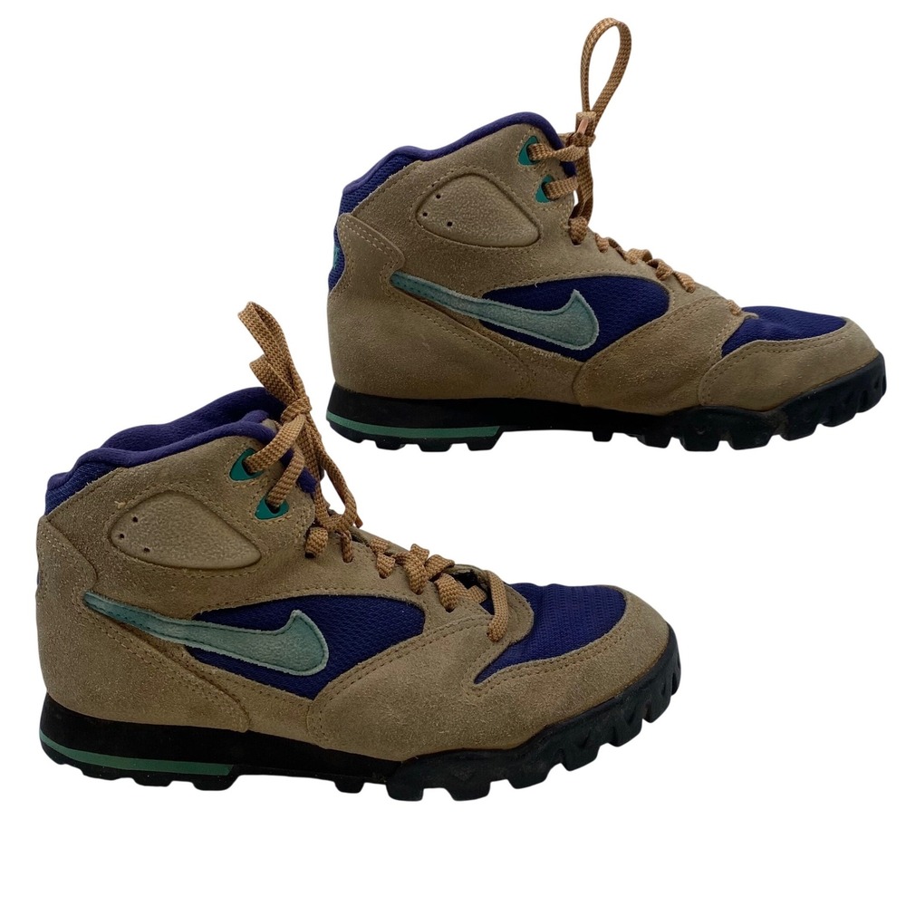 Nike‎ Hiking Boots Womens 7 Tan Purple Teal Vintage 1993 ACG Style 930810-IB